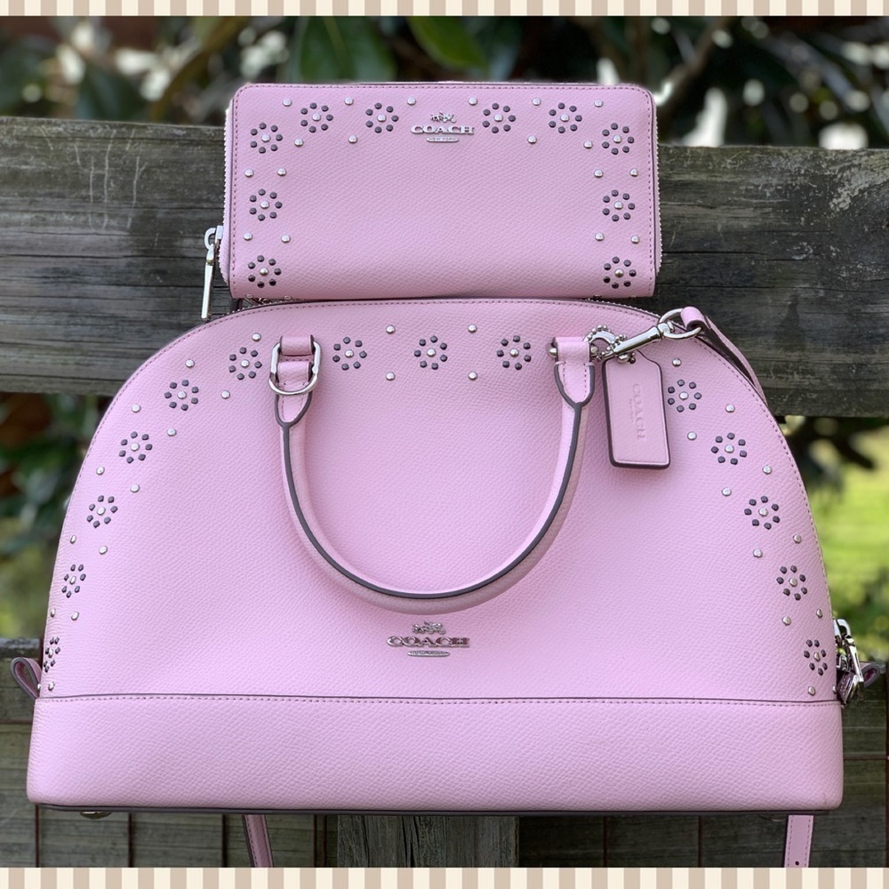 Coach 37238 Pink Rivets Studded Dome Waller and Sierra Bag - Picture 9 of 9